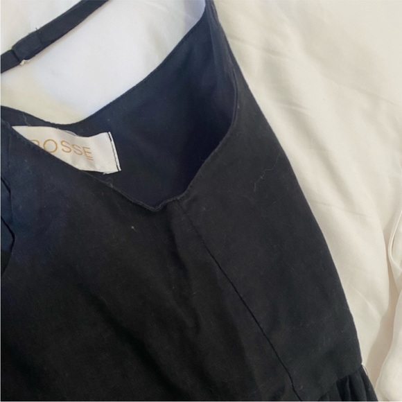 Posse Black Linen Baby Doll Mini Slip Dress~XS - Picture 7 of 8